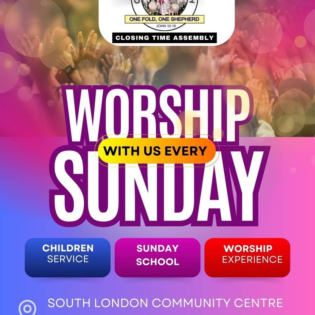 Orange and Grey Modern Worship Service Instagram Post